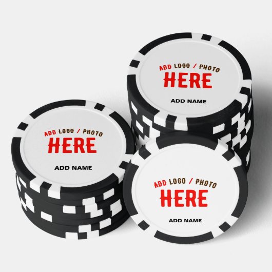 STIJLVOL MODERN  WIT GEVERIFIEERD BRANDED POKER CHIPS (Opstapeling)