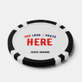 STIJLVOL MODERN WIT GEVERIFIEERD BRANDED POKER CHIPS (Enkel)