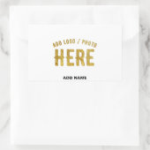 STIJLVOL MODERN  WIT GEVERIFIEERD BRANDED RECHTHOEKIGE STICKER (Tas)