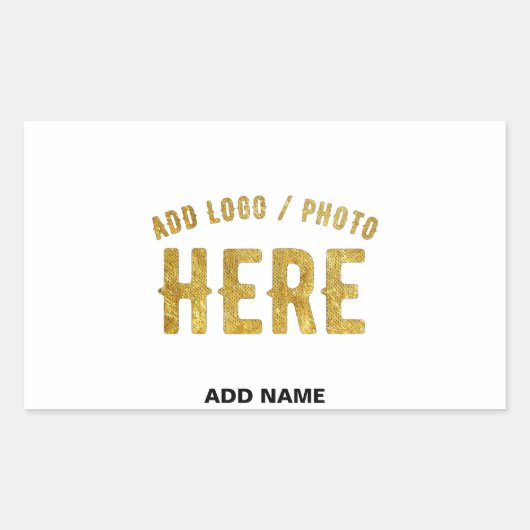 STIJLVOL MODERN  WIT GEVERIFIEERD BRANDED RECHTHOEKIGE STICKER (Voorkant)