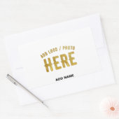 STIJLVOL MODERN  WIT GEVERIFIEERD BRANDED RECHTHOEKIGE STICKER (Envelop)