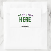 STIJLVOL MODERN  WIT GEVERIFIEERD BRANDED RECHTHOEKIGE STICKER (Tas)