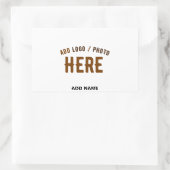 STIJLVOL MODERN  WIT GEVERIFIEERD BRANDED RECHTHOEKIGE STICKER (Tas)