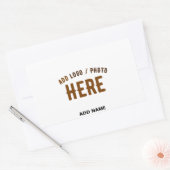 STIJLVOL MODERN  WIT GEVERIFIEERD BRANDED RECHTHOEKIGE STICKER (Envelop)