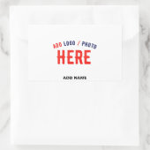 STIJLVOL MODERN  WIT GEVERIFIEERD BRANDED RECHTHOEKIGE STICKER (Tas)