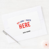 STIJLVOL MODERN  WIT GEVERIFIEERD BRANDED RECHTHOEKIGE STICKER (Envelop)