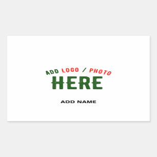 STIJLVOL MODERN WIT GEVERIFIEERD BRANDED RECHTHOEKIGE STICKER
