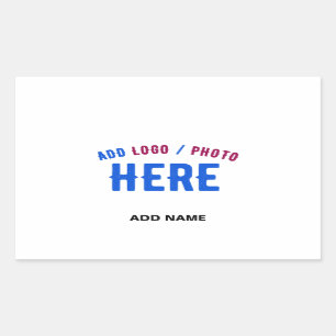 STIJLVOL MODERN  WIT GEVERIFIEERD BRANDED RECHTHOEKIGE STICKER