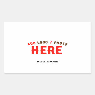 STIJLVOL MODERN  WIT GEVERIFIEERD BRANDED RECHTHOEKIGE STICKER