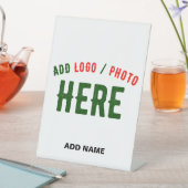 STIJLVOL MODERN  WIT GEVERIFIEERD BRANDED RECLAMEBORD MET VOETSTUK (Insitu)