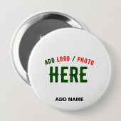 STIJLVOL MODERN  WIT GEVERIFIEERD BRANDED RONDE BUTTON 4,0 CM (Voorkant /achterkant)