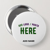 STIJLVOL MODERN  WIT GEVERIFIEERD BRANDED RONDE BUTTON 4,0 CM (Voorkant /achterkant)