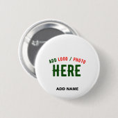 STIJLVOL MODERN WIT GEVERIFIEERD BRANDED RONDE BUTTON 5,7 CM (Voorkant /achterkant)