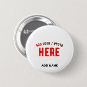 STIJLVOL MODERN WIT GEVERIFIEERD BRANDED RONDE BUTTON 5,7 CM (Voorkant /achterkant)