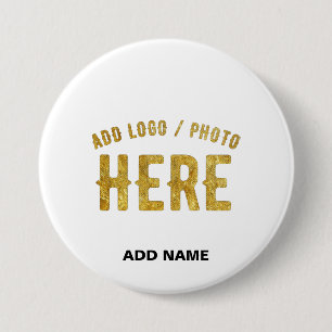 STIJLVOL MODERN WIT GEVERIFIEERD BRANDED RONDE BUTTON 7,6 CM