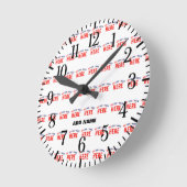 STIJLVOL MODERN  WIT GEVERIFIEERD BRANDED RONDE KLOK (Hoek)