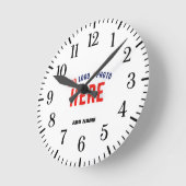 STIJLVOL MODERN  WIT GEVERIFIEERD BRANDED RONDE KLOK (Hoek)