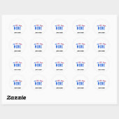 STIJLVOL MODERN WIT GEVERIFIEERD BRANDED RONDE STICKER (Vel)