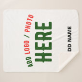 STIJLVOL MODERN WIT GEVERIFIEERD BRANDED SHERPA DEKEN (Voorkant (horizontaal))