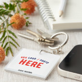 STIJLVOL MODERN WIT GEVERIFIEERD BRANDED SLEUTELHANGER (Voorkant Rechts)