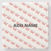 STIJLVOL MODERN  WIT GEVERIFIEERD BRANDED STENEN ONDERZETTER (Voorkant)