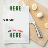 STIJLVOL MODERN  WIT GEVERIFIEERD BRANDED THEEDOEK (Quarter Fold)