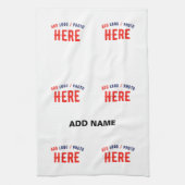 STIJLVOL MODERN  WIT GEVERIFIEERD BRANDED THEEDOEK (Verticaal)