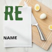 STIJLVOL MODERN  WIT GEVERIFIEERD BRANDED THEEDOEK (Quarter Fold)