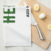 STIJLVOL MODERN  WIT GEVERIFIEERD BRANDED THEEDOEK (Quarter Fold)