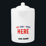 STIJLVOL MODERN  WIT GEVERIFIEERD BRANDED THEEPOT<br><div class="desc">DIT IS EEN ONTWERP DAT VOOR IEDEREEN PLAATST.U KUNT LOGO,  FOTO,  TEKST VERANDEREN,  RESIZE OF TOEVOEGEN EN DE MANIER COLOREN U VAN.THANK U.</div>