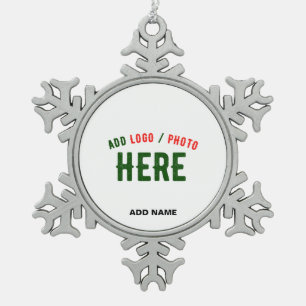 STIJLVOL MODERN WIT GEVERIFIEERD BRANDED TIN SNEEUWVLOK ORNAMENT
