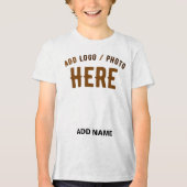 STIJLVOL MODERN  WIT GEVERIFIEERD BRANDED Tri-Blend SHIRT (Voorkant)