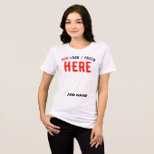 STIJLVOL MODERN WIT GEVERIFIEERD BRANDED Tri-Blend SHIRT (Voorkant volledig)
