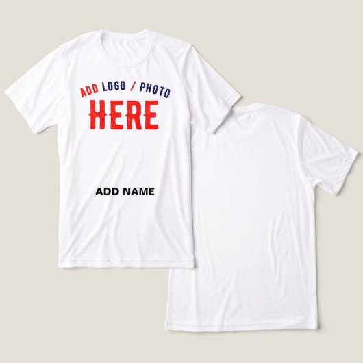 STIJLVOL MODERN  WIT GEVERIFIEERD BRANDED Tri-Blend SHIRT (Ontwerp Voorkant & Achterkant)