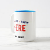 STIJLVOL MODERN  WIT GEVERIFIEERD BRANDED TWEEKLEURIGE KOFFIEMOK (Voorkant links)