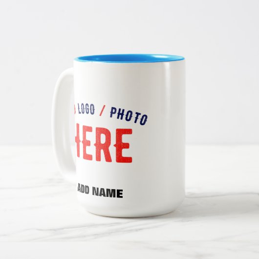 STIJLVOL MODERN  WIT GEVERIFIEERD BRANDED TWEEKLEURIGE KOFFIEMOK (Voorkant links)