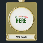 STIJLVOL MODERN  WIT GEVERIFIEERD BRANDED VERGULD BANNER ORNAMENT<br><div class="desc">DIT IS EEN ONTWERP DAT VOOR IEDEREEN PLAATST.U KUNT LOGO,  FOTO,  TEKST VERANDEREN,  RESIZE OF TOEVOEGEN EN DE MANIER COLOREN U VAN.THANK U.</div>