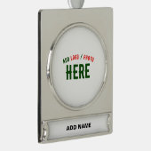 STIJLVOL MODERN  WIT GEVERIFIEERD BRANDED VERZILVERD BANNER ORNAMENT (Rechts)