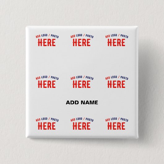 STIJLVOL MODERN  WIT GEVERIFIEERD BRANDED VIERKANTE BUTTON 5,1 CM (Voorkant)