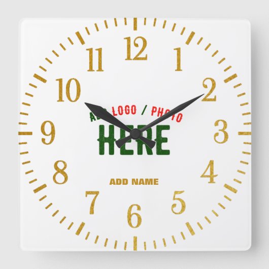 STIJLVOL MODERN  WIT GEVERIFIEERD BRANDED VIERKANTE KLOK (Voorkant)