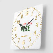 STIJLVOL MODERN  WIT GEVERIFIEERD BRANDED VIERKANTE KLOK (Hoek)