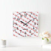 STIJLVOL MODERN  WIT GEVERIFIEERD BRANDED VIERKANTE KLOK (Huis)