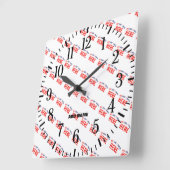 STIJLVOL MODERN  WIT GEVERIFIEERD BRANDED VIERKANTE KLOK (Hoek)