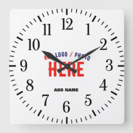 STIJLVOL MODERN  WIT GEVERIFIEERD BRANDED VIERKANTE KLOK