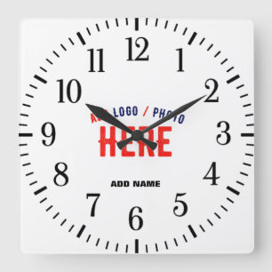 STIJLVOL MODERN  WIT GEVERIFIEERD BRANDED VIERKANTE KLOK