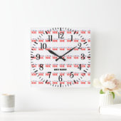 STIJLVOL MODERN  WIT GEVERIFIEERD BRANDED VIERKANTE KLOK (Huis)