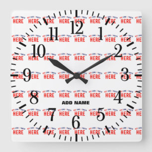 STIJLVOL MODERN WIT GEVERIFIEERD BRANDED VIERKANTE KLOK