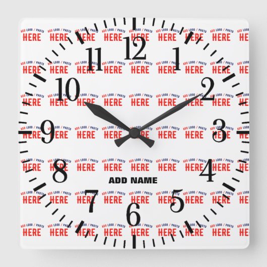 STIJLVOL MODERN  WIT GEVERIFIEERD BRANDED VIERKANTE KLOK (Voorkant)