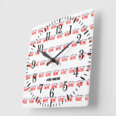 STIJLVOL MODERN  WIT GEVERIFIEERD BRANDED VIERKANTE KLOK (Hoek)