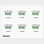 STIJLVOL MODERN WIT GEVERIFIEERD BRANDED VIERKANTE STICKER (Vel)